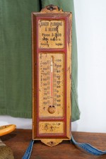 Vintage Baker Plumbing Heating Thermometer Metal Sign Decatur Indiana Antique picture