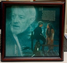 STAR WARS * RETURN OF THE JEDI RARE FRAMED 1983 PROMOTIONAL FLAT OBI-WAN KENOBI picture