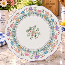 Lenox Spice Village Cake Plate Platter Fine Porcelain VINTAGE 1993 RARE New picture