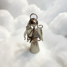 Regal Art And Gift Silver Color  Angel  Bell  w/Star Ornament 4