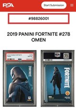 OMEN 2019 Fortnite (1st Time On Card) Series 1 #278 Game PSA 8 LOW POP ‼️💀☠️ picture