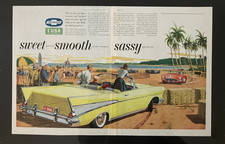 1957 Chevrolet Belair Convertible Corvette *Original* Daytona print ad hd picture