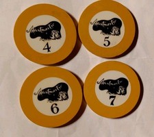 RARE CASINO CHIP POKER KILLER CHIP LOT OF 4 DIFFRENT Crest & Seal picture