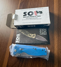 SOG Flash II BFSA-98 Assisted ComboEdge Blue Pocketknife DISCONTINUED NEW IN BOX picture
