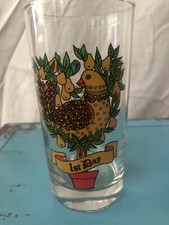 VTG American Glass 1st Day Of Christmas Glass Partridge In A Pear Tree 12oz picture