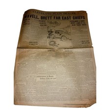 Vintage Jan 4 1942 Cleveland Plain Dealer Newspaper WWII Wavell Brett ABDACOM picture