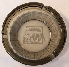 Vintage Lunt Ave. Marble Club Glass Ashtray – Tobacciana Retro Barware picture