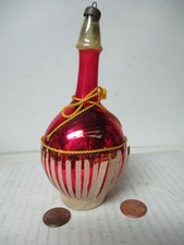 Old Vintage Glass Christmas Ornament - Chianti Wine Bottle picture