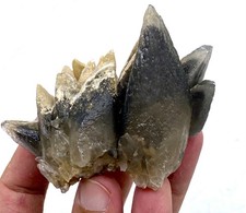 Natural Dogtooth Calcite Cluster – Natural Calcite Crystal Specimen | Rare Black picture
