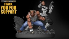 Punisher and Wolverine Resin Sculpture Statue Model Kit Unpainted/Unassembled picture