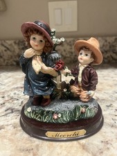 Vintage Meerchi Figurine Boy Girl Resin Statue 5.5” picture