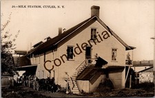 Real Photo Circus Broadside Milk Station Creamery Dairy At Cuyler NY RPPC V77 picture