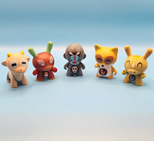 Vintage Kidrobot Munny World Vinyl Animal Figurines Set, Multicolor 5-Pack picture
