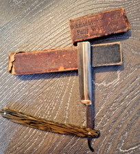 Antique (circa early 1920s) Barber's Straight Razor with Original Box picture