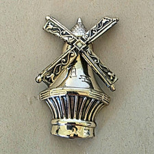Vintage Lang Sterling Silver Dutch Windmill Brooch Featuring an Articulated picture
