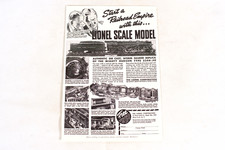 1938 Pre War LIONEL SCALE MODEL Electric Train Advertising 9x6 Railroad Empire picture