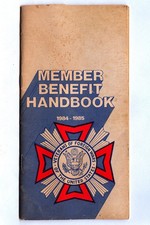 Vintage 1984-1985 VFW MEMBER BENEFIT HANDBOOK Booklet Rare Complete Booklet picture