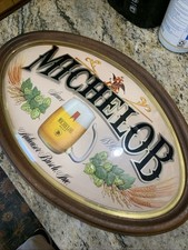 Vintage MICHELOB Sign Approximately 23” X 15” - Oval picture
