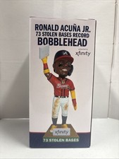 Ronald Acuña Jr. 73 Stolen Bases Record SGA Exclusive Braves Bobblehead - New picture