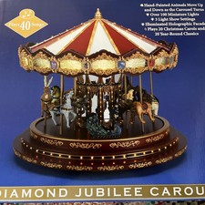 Mr. Christmas Diamond Jubilee Carousel LRG - 100 Lights 40 Songs NEW RARE -830 picture