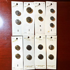 Le Chic Vintage Original Metal Round Buttons Mixed Lot Gold/Silver 21-50 picture