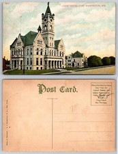 Standard Port Washington Wisconsin Court House Postcard picture