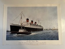 Rare Cunard Line prints RMS Queen Mary; RMS Queen Elizabeth; RMS QE2. 1969. picture