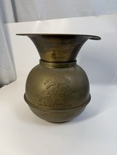 VTG Large Brass & Copper Spittoon Pony Express Cut Plug Chewing Tobacco 10