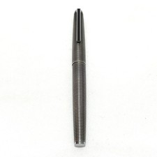 Pilot Custom Sterling Silver Crosshatch Grid Fountain Pen 18K WG M Nib Tested picture