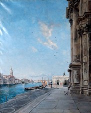 View from the Church of Madonna della Salute Venice Italy 1892 Old Photo picture