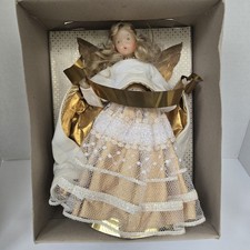Vintage Pauline Leidel Spreen Wax Angel Tree Topper 10