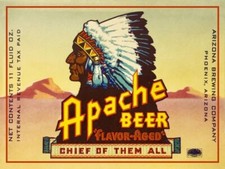Apache Beer of Phoenix Arizona NEW Metal Sign: 12 X 16, picture