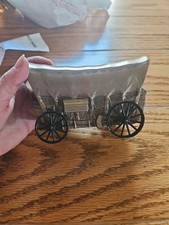 1974 Metal Banthrico Pioneer Piggy Bank Covered Wagon -Sunwest Bank  Albuquerque picture