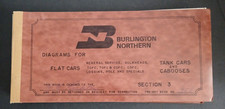 BURLINGTON NORTHERN Flat Cars Tank Cars and Cabooses Diagram Book Sec 3 - EUC picture