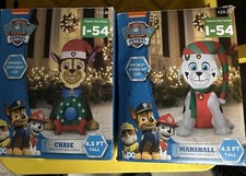 Nickelodeon Paw Patrol Christmas Inflatables Gemmy 2018 Chase And Marshall picture