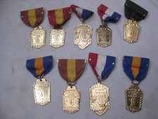 9 vintage INDIANA SCHOOL MUSIC ASS'N Festivals medals pin award metal medal lot picture
