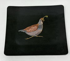 Vintage Couroc of Monterey Small Tidbit Tray Quail Appetizer Trinket 7