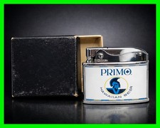 Vintage Primo Beer Advertising Petrol Lighter w/ Box - Pocket Lighter – Unfired picture