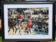 Michael Jordan 12x18 Kodak Metallic Print: Framed 1989 Image - LE #1/5 picture