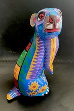 Handcrafted Oaxacan Wooden Animal Sculpture Mexico Zeny Fuentes 11” picture