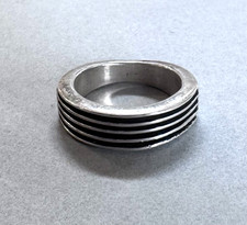 Navajo Sterling Silver Ring Signed FJ  Size 6 3/4 picture