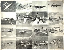 c1940’s • WWII Fighter Montage • Large 22x29 Aviation Photograph picture