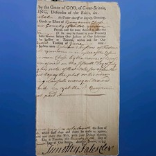 1774 Taunton MA Colonial Court Writ Timothy Fales Benjamin Chase Timothy Gilbert picture