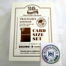 TRAVELERS Notebook Limited Card Size 20th Anniversary Set Brown JP NEW picture