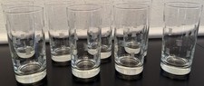 Vtg Anchor Hocking Cubist Etched/Frosted Tumbler Glasses MCM 1960's Heavy Bottom picture
