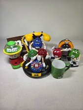 M & M  Bundle of Candy Dispensers Phone Cup and More Lot of 5 Total picture