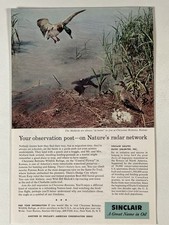 1958 Sinclair Motor Oil Print Ad Nature's Radar Network picture