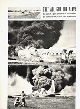 Plane Crash Mid-Continent Airlines Tulsa Braniff Airway Disaster Vtg Mag Article picture