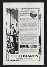 1925 Freed-Eisemann Mystery In Radio Abraham Lincoln Models NR 20 FE 15 Print Ad picture