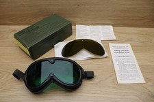 Vintage 1974 US Military Sun Wind Dust Goggles Box Spare Lens Instructions picture